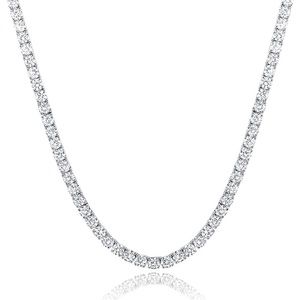 Tennis Chain 18K White Gold Plated Cubic Zirconia